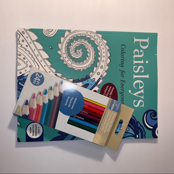 Paisley’s anti-stress fun coloring book & pencils - Picture 2 of 5